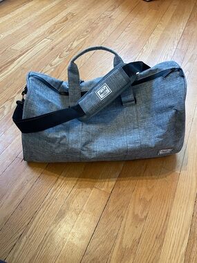 Herschel Supply Company Heather Gray Duffel Bag with Black Shoulder Strap